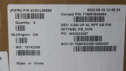Lenovo IdeaPad 5 16IAH8 Palmrest Cover Touchpad Keyboard Hungarian 5CB1L50558