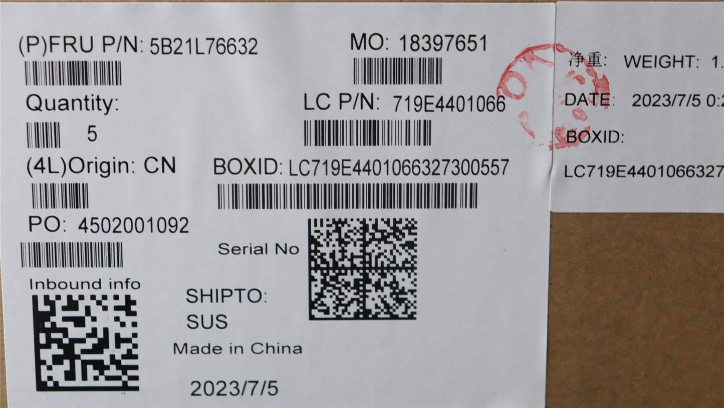 Lenovo 5B21L76632 BDPLANAR i7-1365U16GWINyAyAByDTNEEI QFN