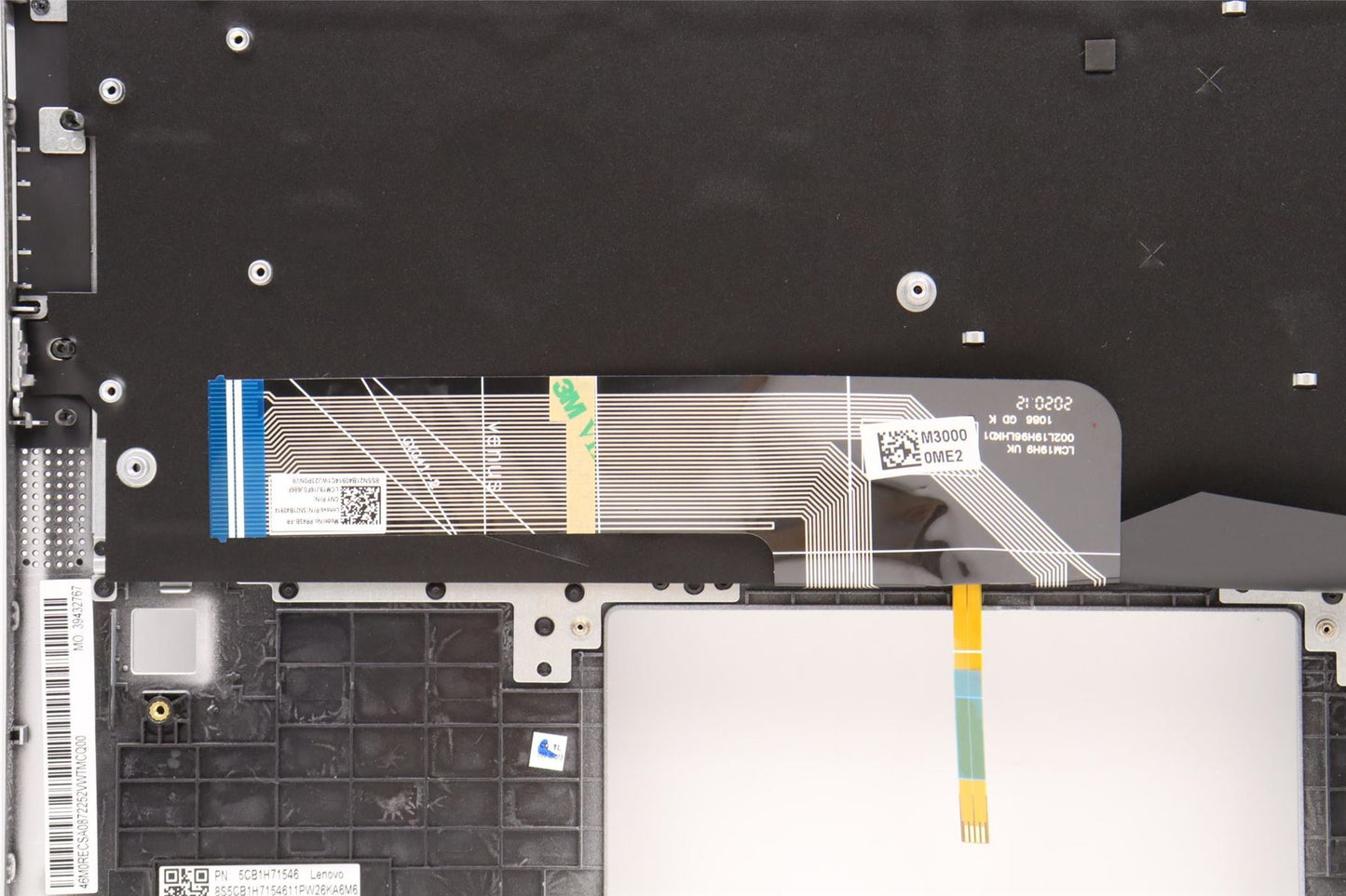 Lenovo IdeaPad 5 14ALC7 Keyboard Palmrest Top Cover French Cloud Grey 5CB1H71546