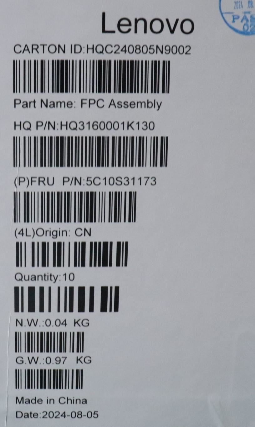 Lenovo Mic ASM L+R H 83HH Microphone FPC Cable 5C10S31173