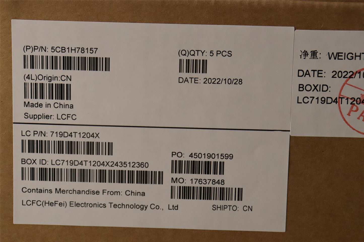 Lenovo Upper Case ASM_POR L82RK FP MB BL 5CB1H78157