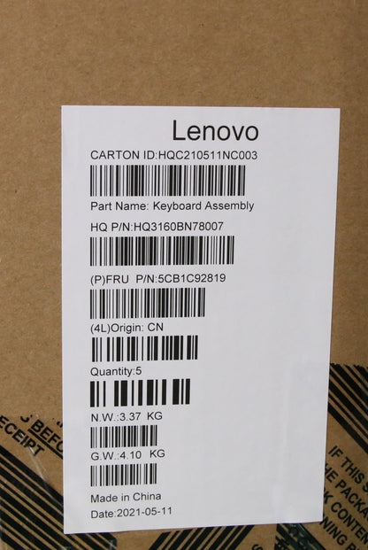 Lenovo IdeaPad 3 14M836 Palmrest Cover Touchpad Keyboard French Grey 5CB1C92819