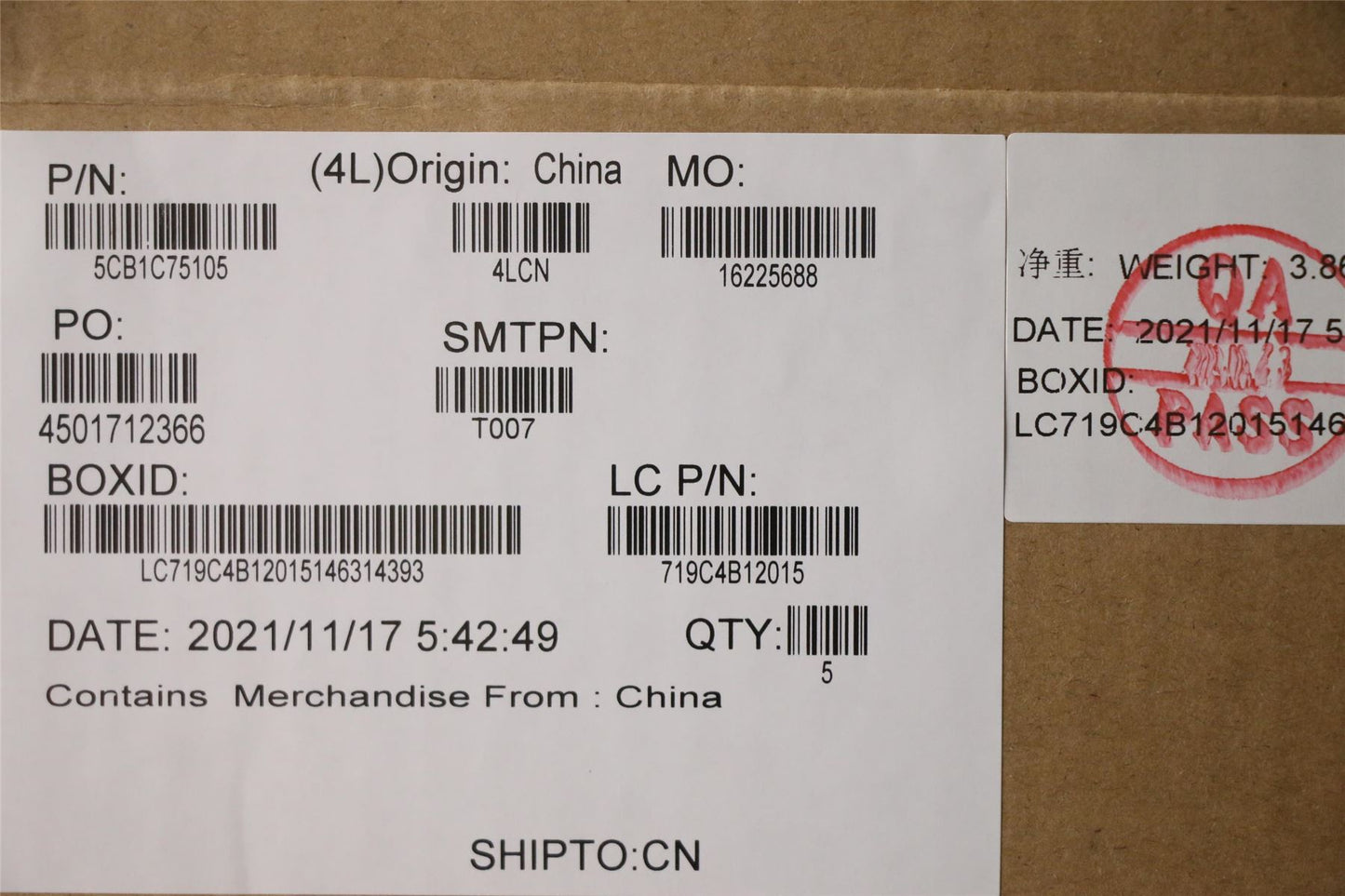 Lenovo Upper CaseASM_NORDICL82KVNFPA/BUMA 5CB1C75105