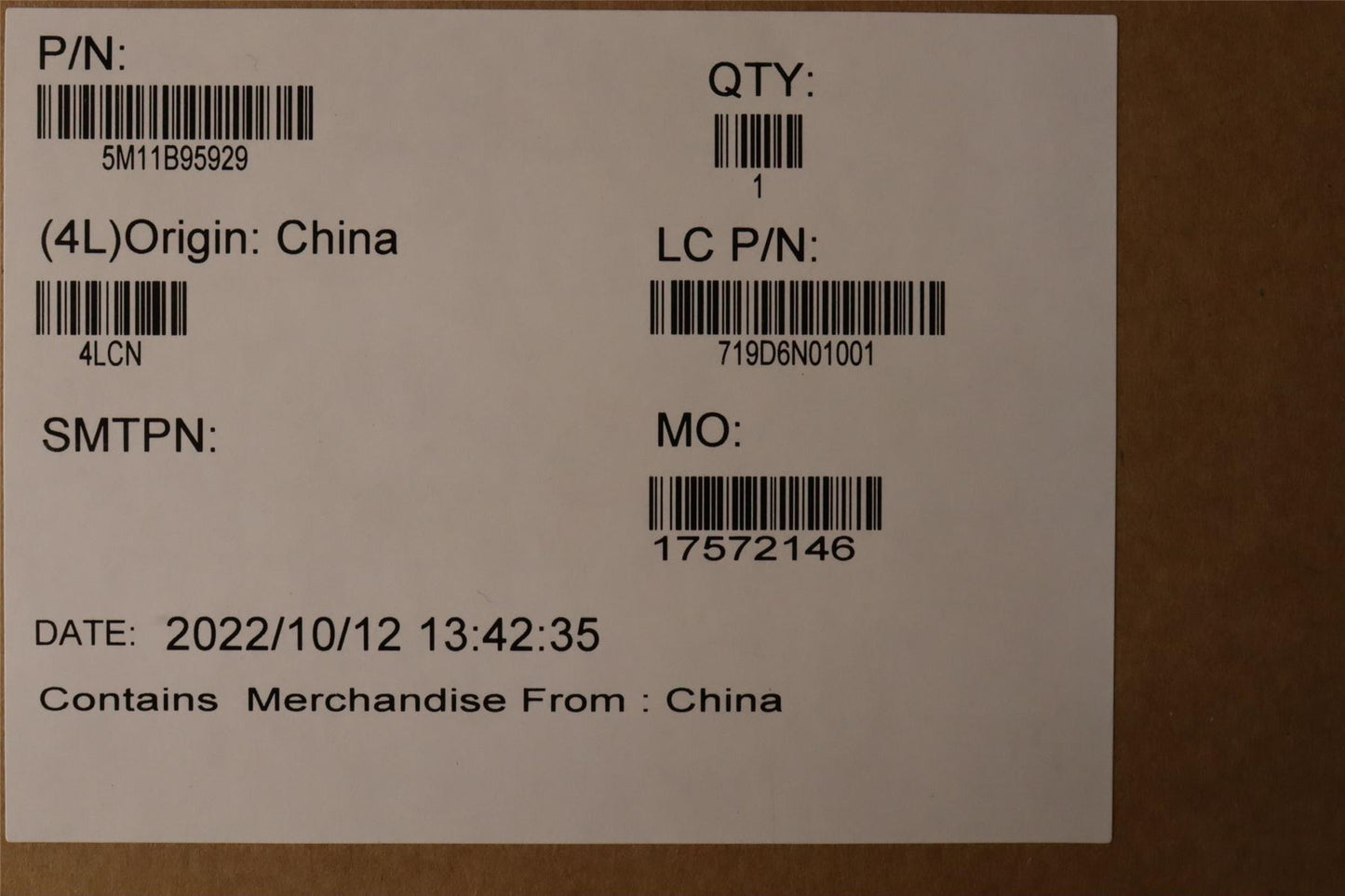 Lenovo TOUCHPAD CS21 CP,GLMLR,BK,NFC,SRX,EL 5M11B95929