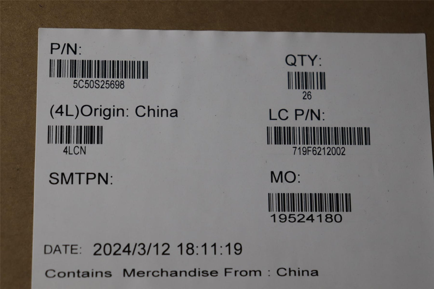 Lenovo CARDPOP L 83DN MIC/B 5C50S25698