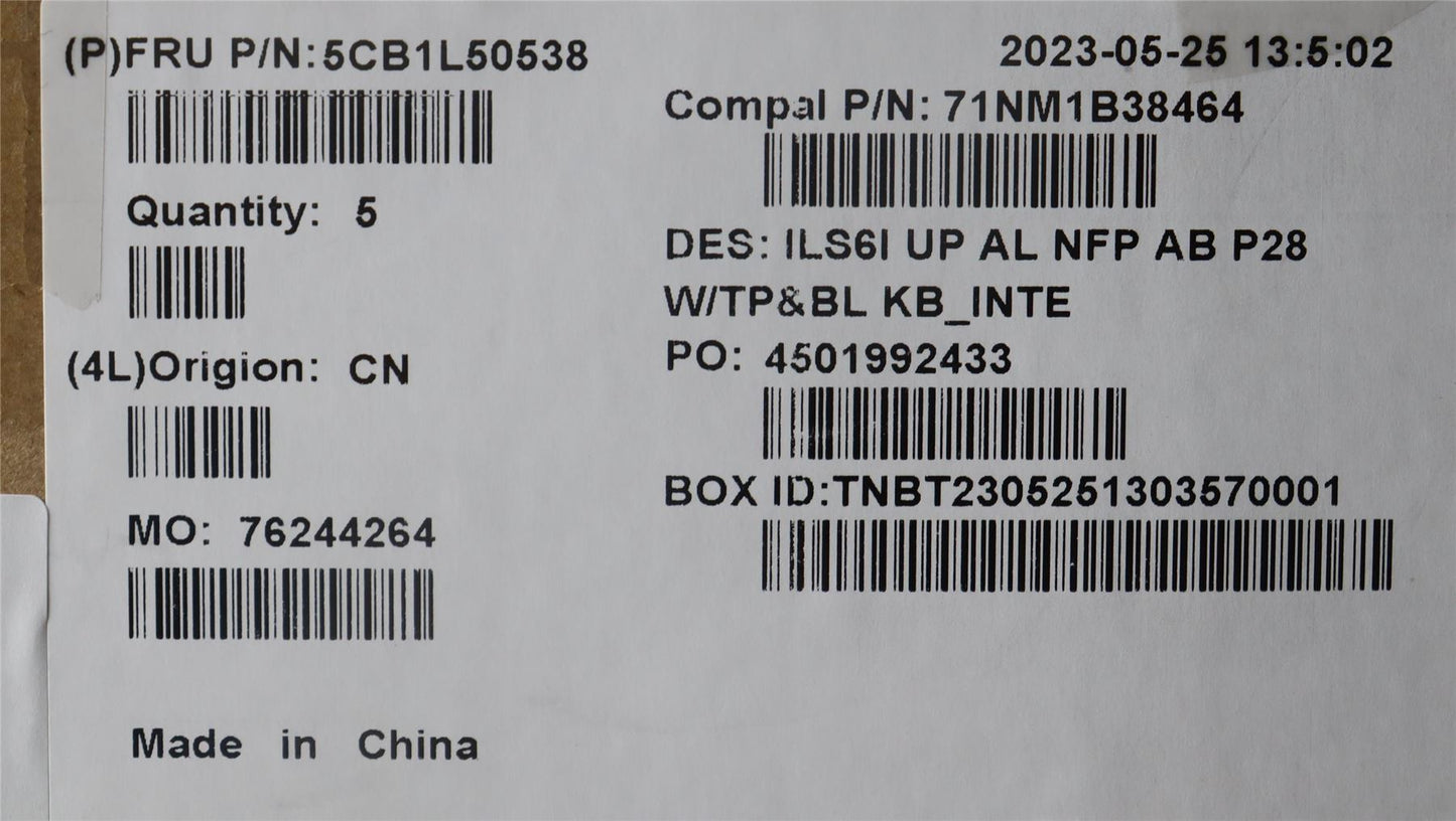 Lenovo IdeaPad 5 16IRL8 5 16IAH8 Palmrest Cover Touchpad Keyboard 5CB1L50538