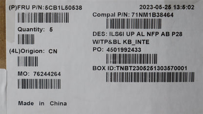 Lenovo IdeaPad 5 16IRL8 5 16IAH8 Palmrest Cover Touchpad Keyboard 5CB1L50538
