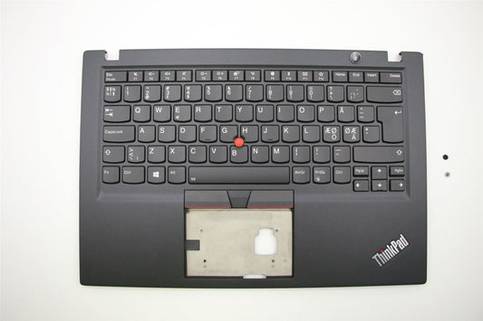 Lenovo ThinkPad T490s Keyboard Palmrest Top Cover Nordic Black Backlit 02HM224