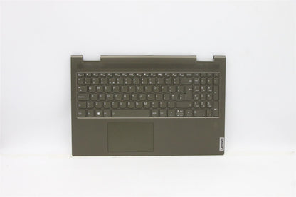 Lenovo IdeaPad 7 15ITL5 Palmrest Cover Touchpad Keyboard UK Dark Moss 5CB1A22454