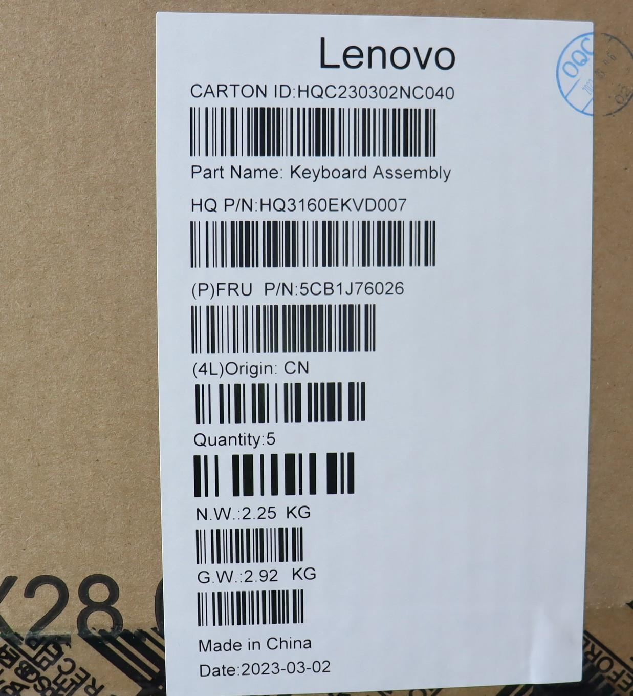 Lenovo Yoga 6 14IAP8 Palmrest Cover Touchpad Keyboard French 5CB1J76026