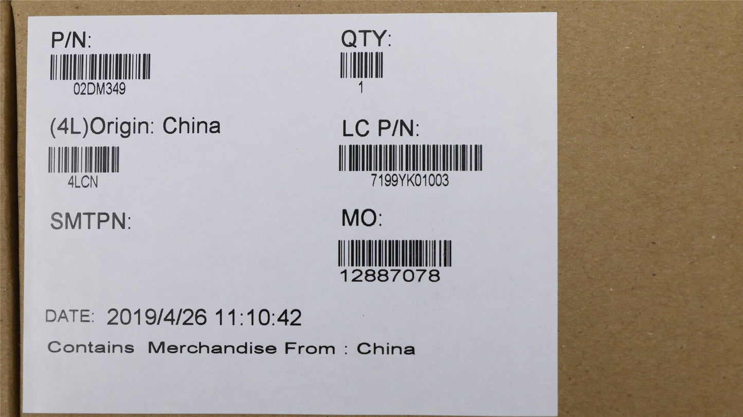 Lenovo LABEL Jinn2 AMD FRU GEO LABEL KIT,Black 02DM349