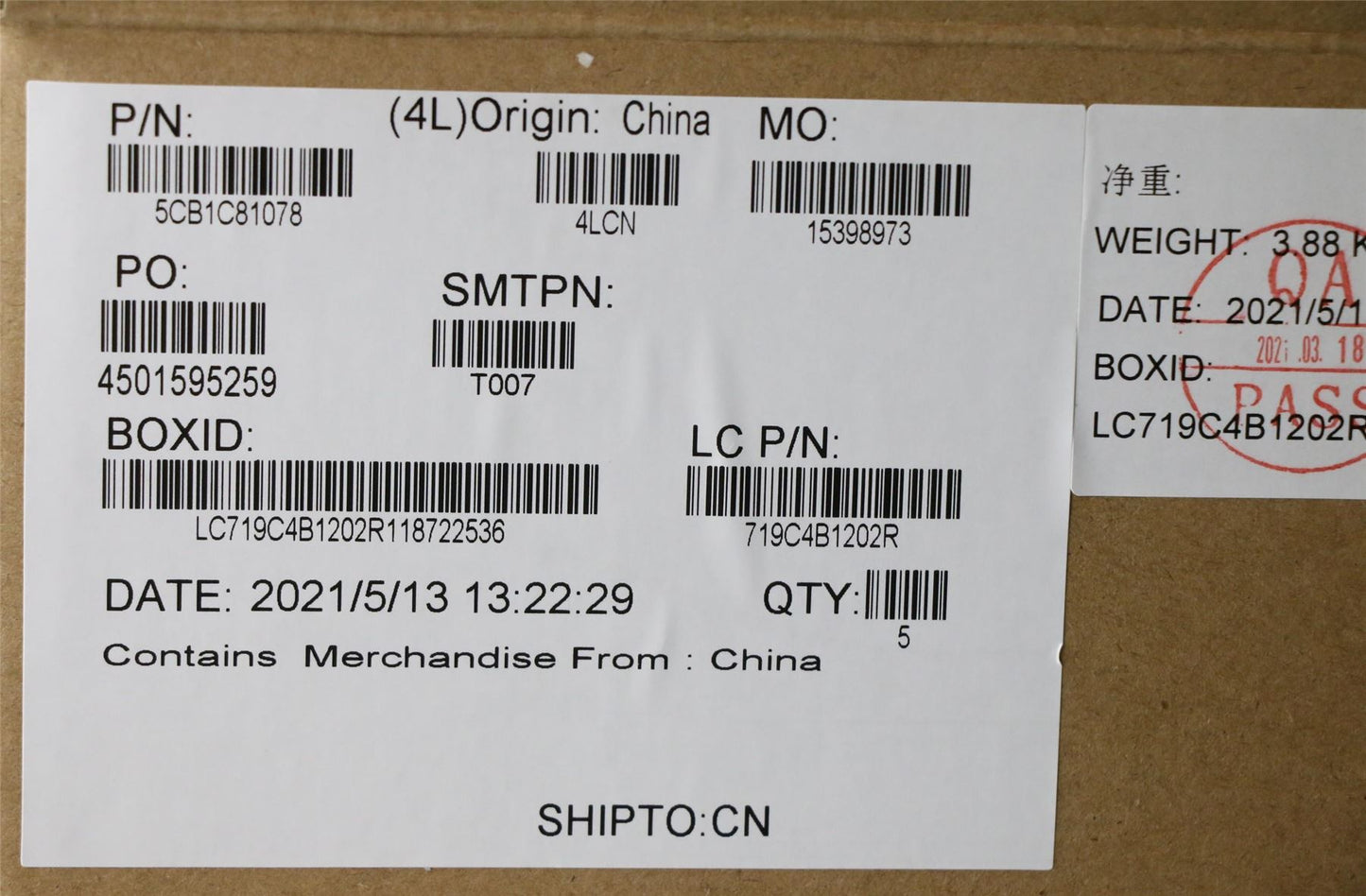 Lenovo Upper Case ASM_BUL L82KV NFPA/GUMA 5CB1C81078