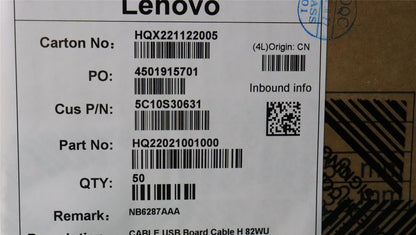 Lenovo USB Board Cable H 82WU 5C10S30631