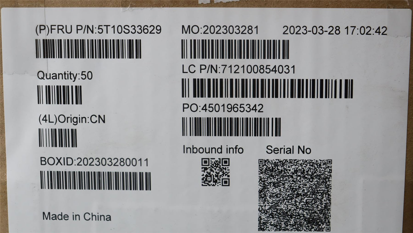 Lenovo TAPE Foil WT 82XK SSD 5T10S33629