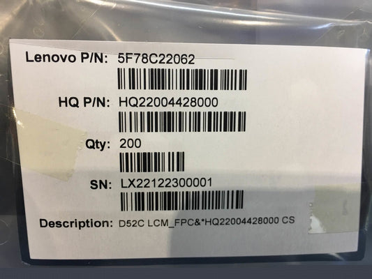 Lenovo D52C LCM_FPC&*HQ22004428000 CS FPC Board 5F78C22062
