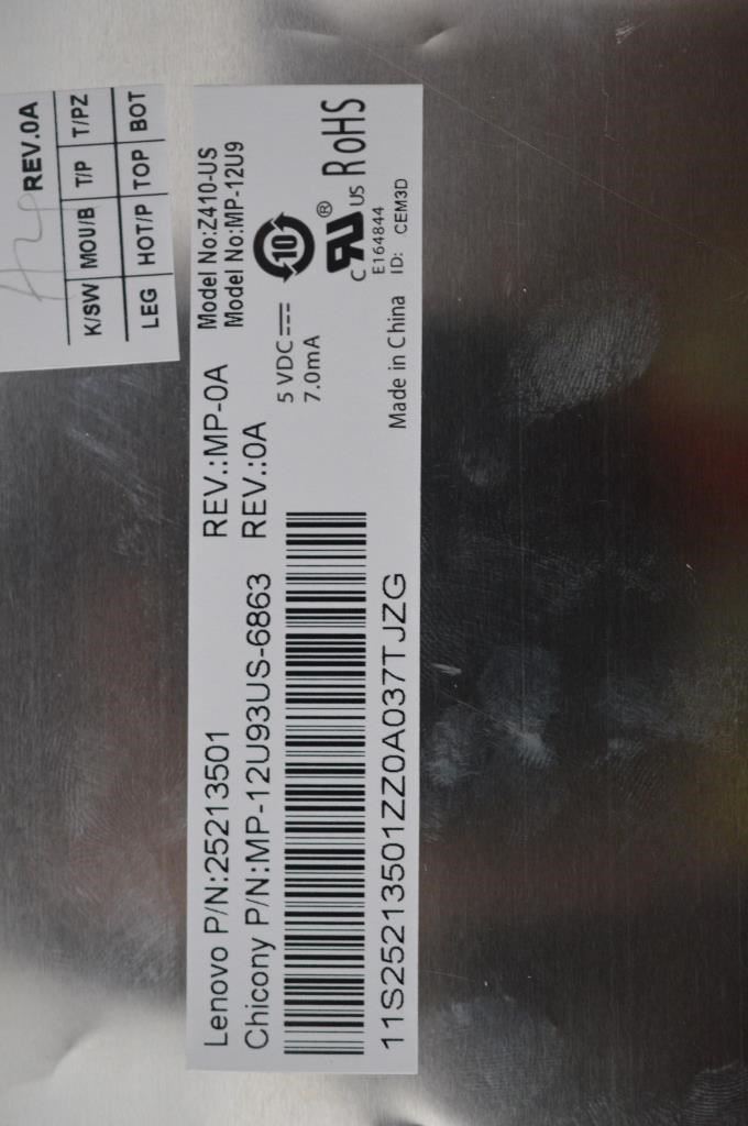 Lenovo T5E1-CCY-US-BlackKeySilverF-KBD US English Keyboard 25213501