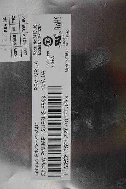 Lenovo T5E1-CCY-US-BlackKeySilverF-KBD US English Keyboard 25213501