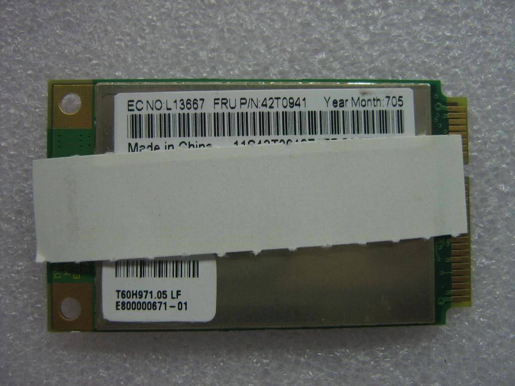 Lenovo FRU NelsonWLAN WiFi WLAN Board 42T0941