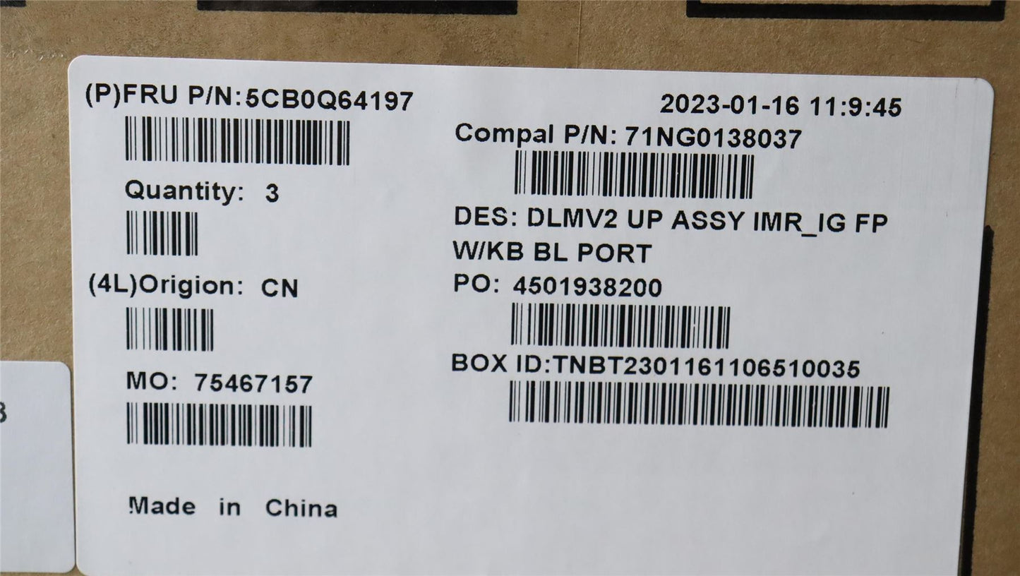 Lenovo V330-14IKB Keyboard Palmrest Top Cover Swiss Grey Backlit 5CB0Q64197