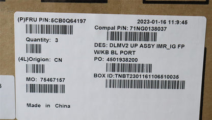 Lenovo V330-14IKB Keyboard Palmrest Top Cover Swiss Grey Backlit 5CB0Q64197