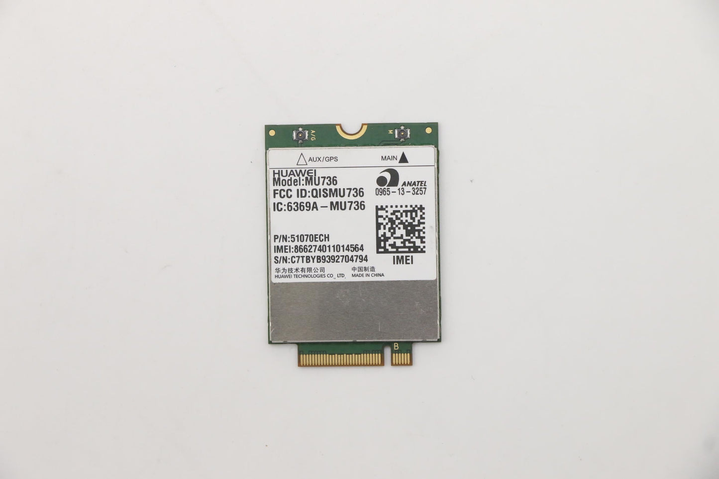 Lenovo Huawei MU736 WCDMA NON-GPS NGFF WWAN GPS Board 20200521
