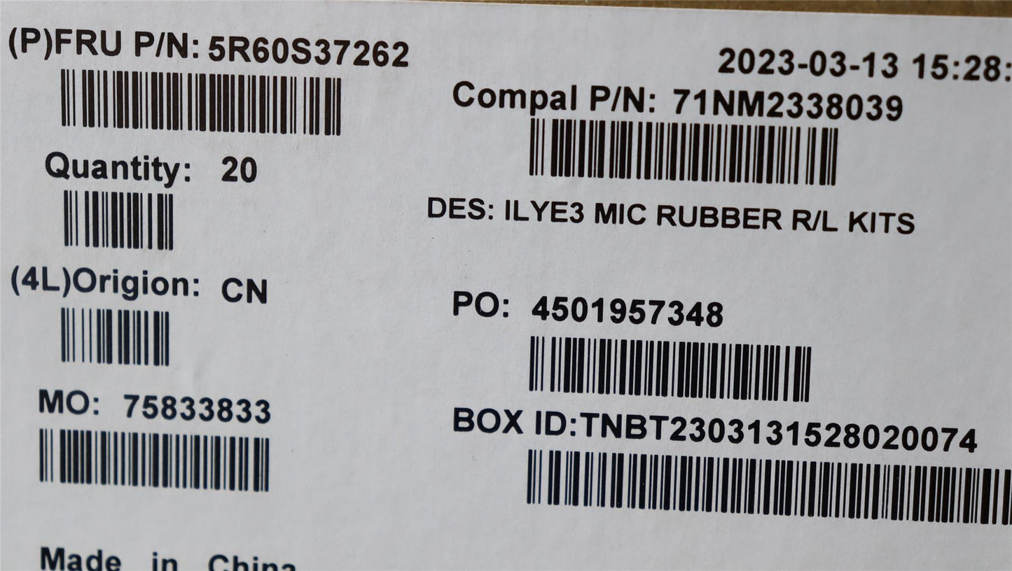 Lenovo RUBBER MIC rubber C 82YA 10pcs 5R60S37262