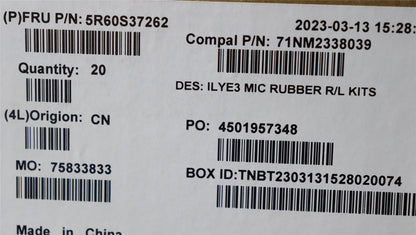 Lenovo RUBBER MIC rubber C 82YA 10pcs 5R60S37262