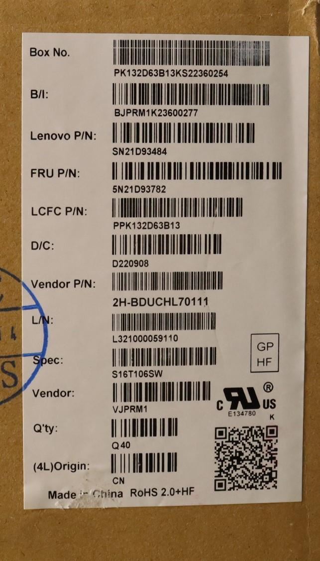 Lenovo ThinkPad P16s 1 L15 3 T16 1 Keyboard Swiss Black Backlit 5N21D93782