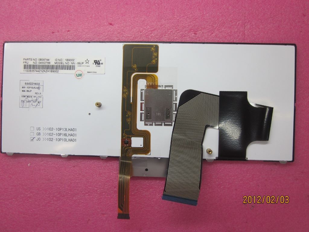 Lenovo NN-KBD JPN Japanese Keyboard 04W2788