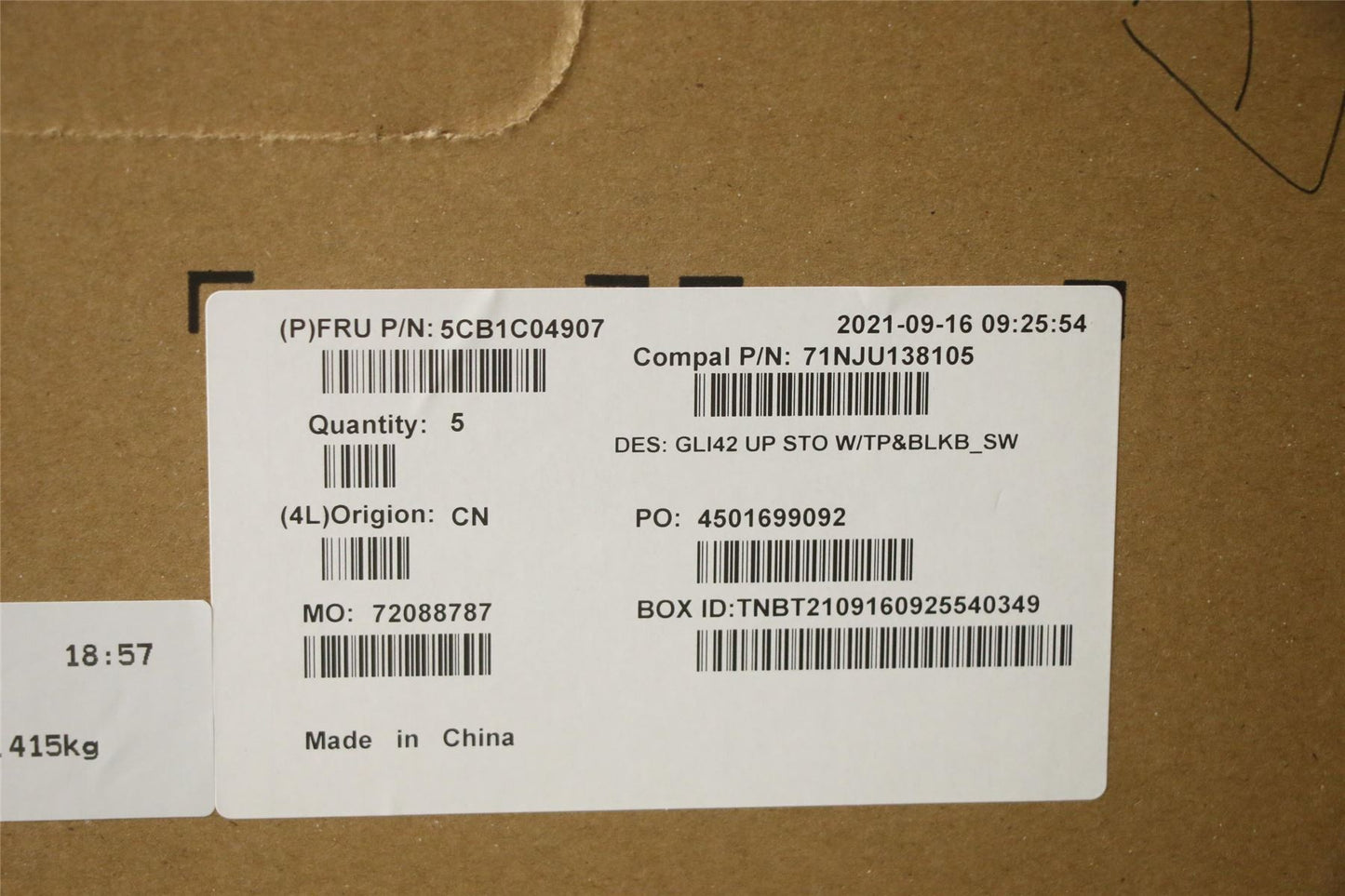 Lenovo IdeaPad 5 14ACN6 Palmrest Cover Touchpad Keyboard Storm Grey 5CB1C04907