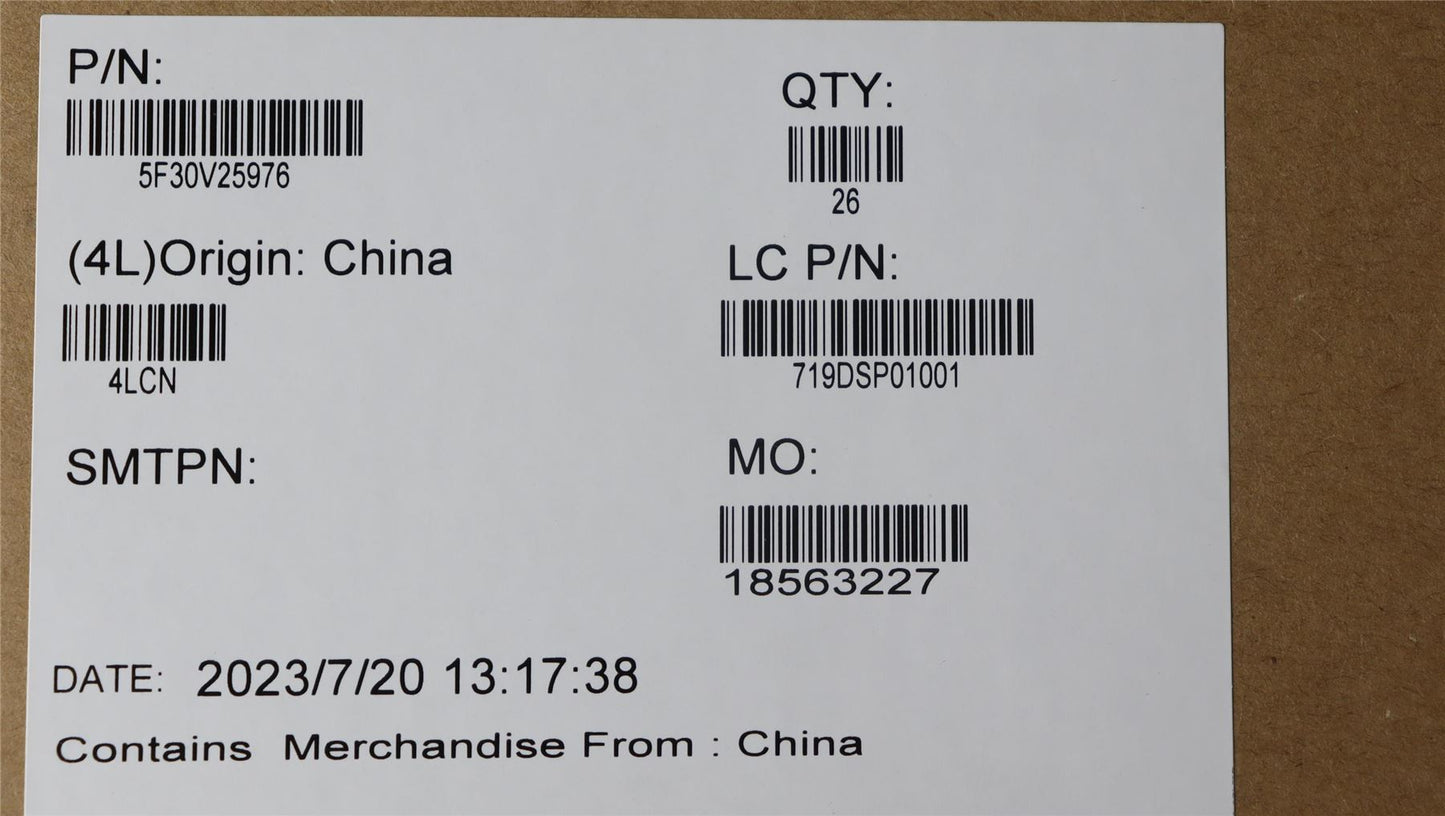 Lenovo FRU FPR Slim FoP SG Conn- JYT 5F30V25976