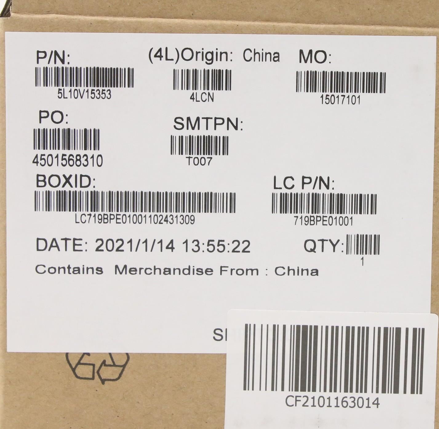 Lenovo Odin GEN2 INTEL FRU LABEL Kits 5L10V15353