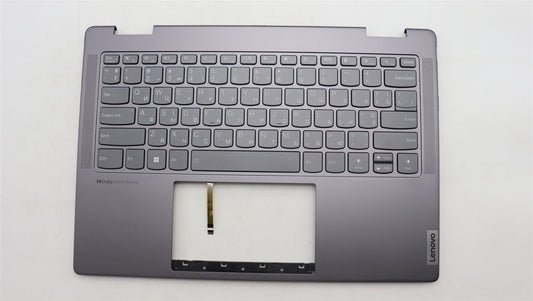 Lenovo Yoga 7 14ARP8 Keyboard Palmrest Top Cover Ukrainian Storm Grey 5CB1L48315