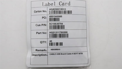 Lenovo USB Board Cable H 82Y7 WTB 5C10S30784