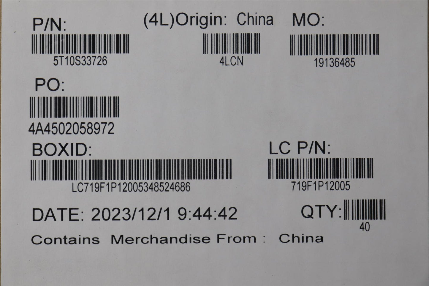 Lenovo TAPE TAPE L 83G0 BATTERY_CABLE 5T10S33726
