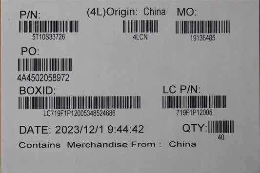 Lenovo TAPE TAPE L 83G0 BATTERY_CABLE 5T10S33726