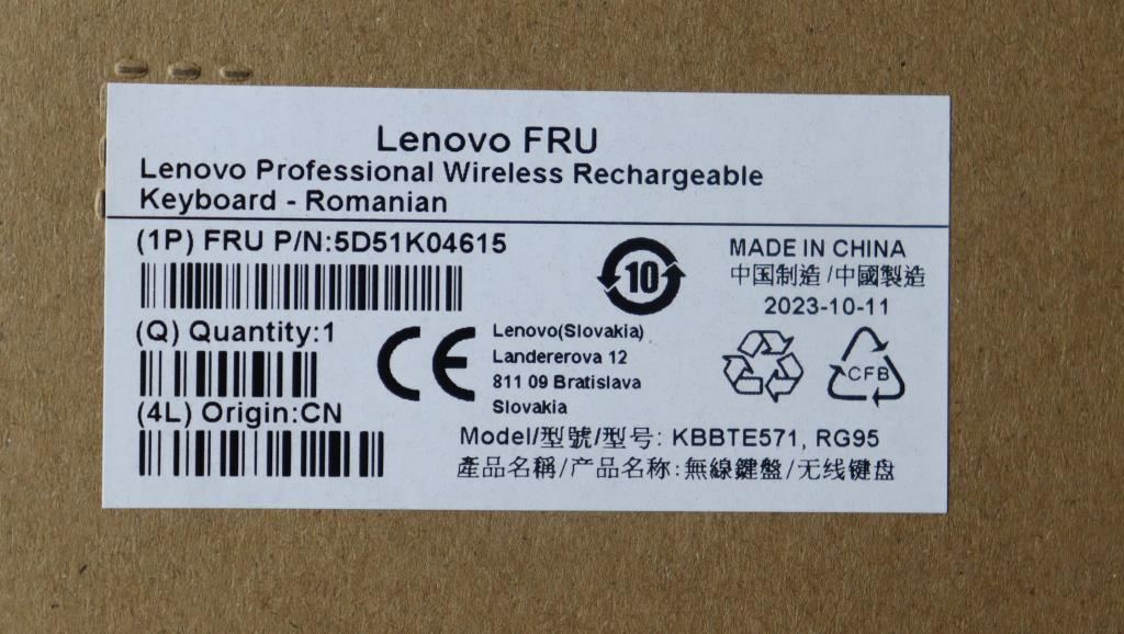 Lenovo Slim KB II-Romanian 5D51K04615
