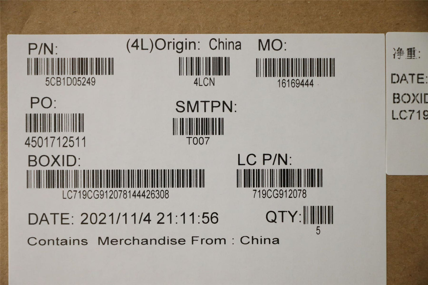 Lenovo Upper Case ASM_POR L82JDSGw/RGBWRF 5CB1D05249