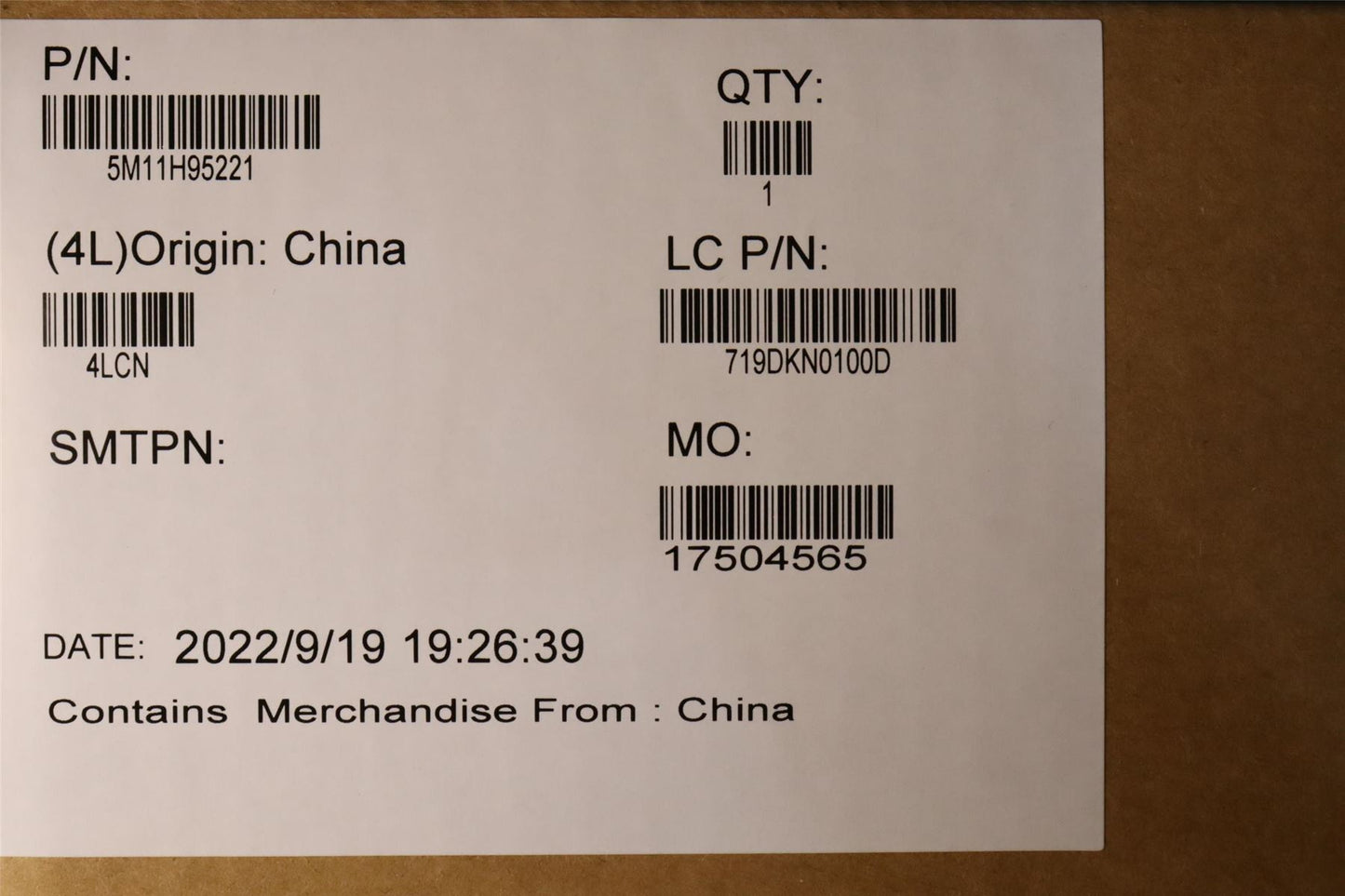 Lenovo MECH_ASM 13.3WUXGA,TCH,HybIR,VL,Mut+AUO 5M11H95221