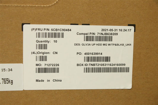 Lenovo ThinkBook 14 G3 ACL Palmrest Cover Touchpad Keyboard Green 5CB1C90484