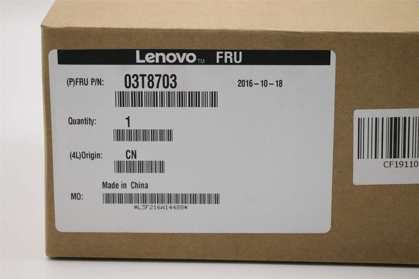 Lenovo TAPE FRU TD 1T SATA3G RDX tape 03T8703