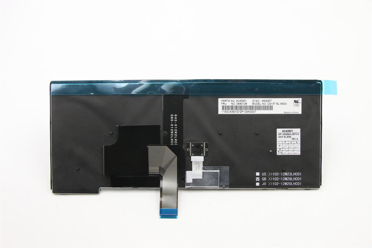 Lenovo CS13T, SI, CHY, Backlit Slovenian Keyboard 04X0126