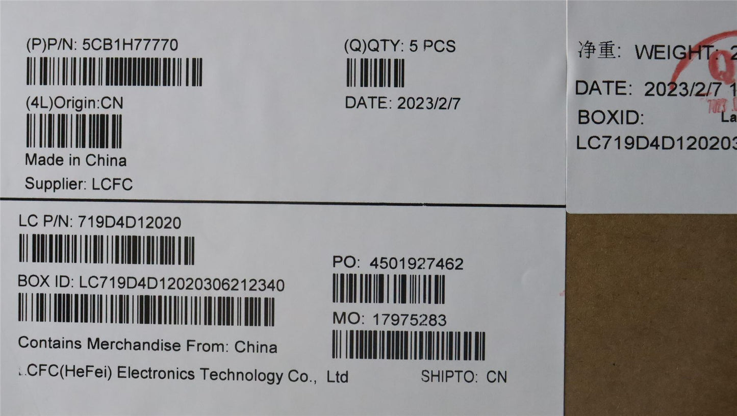 Lenovo Upper Case ASM_SWS L82RM MB_FP_BL 5CB1H77770
