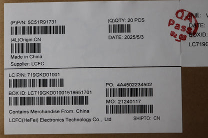 Lenovo CARDPOP PCBA IO/B NSG632 ME473 NFPR MP Fingerprint FPR I/O Board 5C51R91731