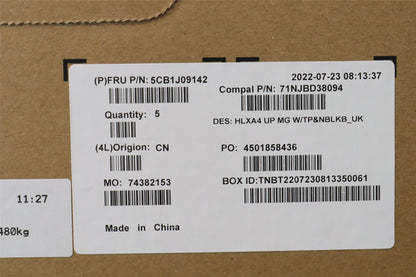 Lenovo ThinkBook 14 G4 IAP Palmrest Cover Touchpad Keyboard UK Europe 5CB1J09142