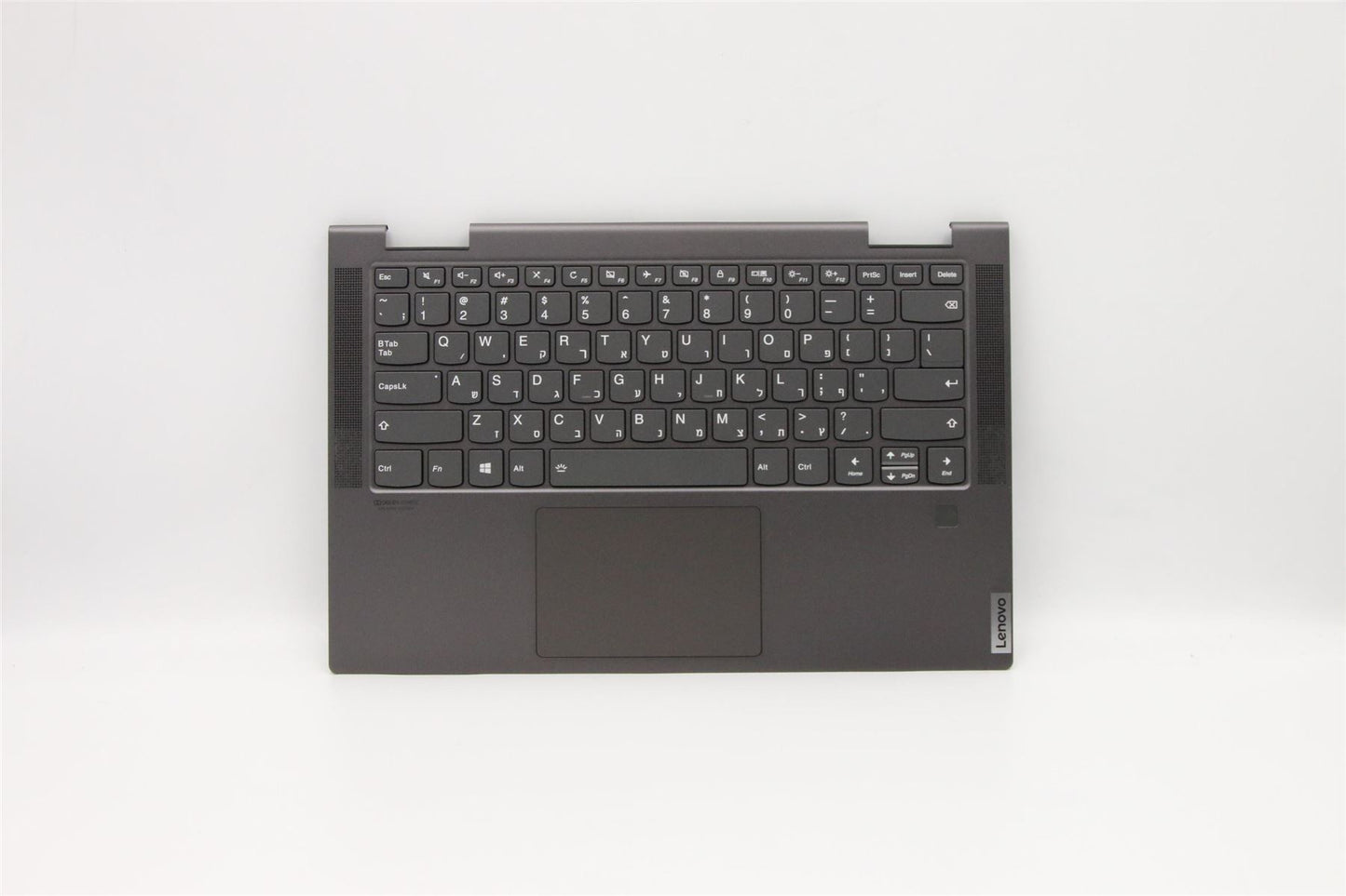 Lenovo Yoga C740-14IML Palmrest Cover Touchpad Keyboard Hebrew Grey 5CB0U43937