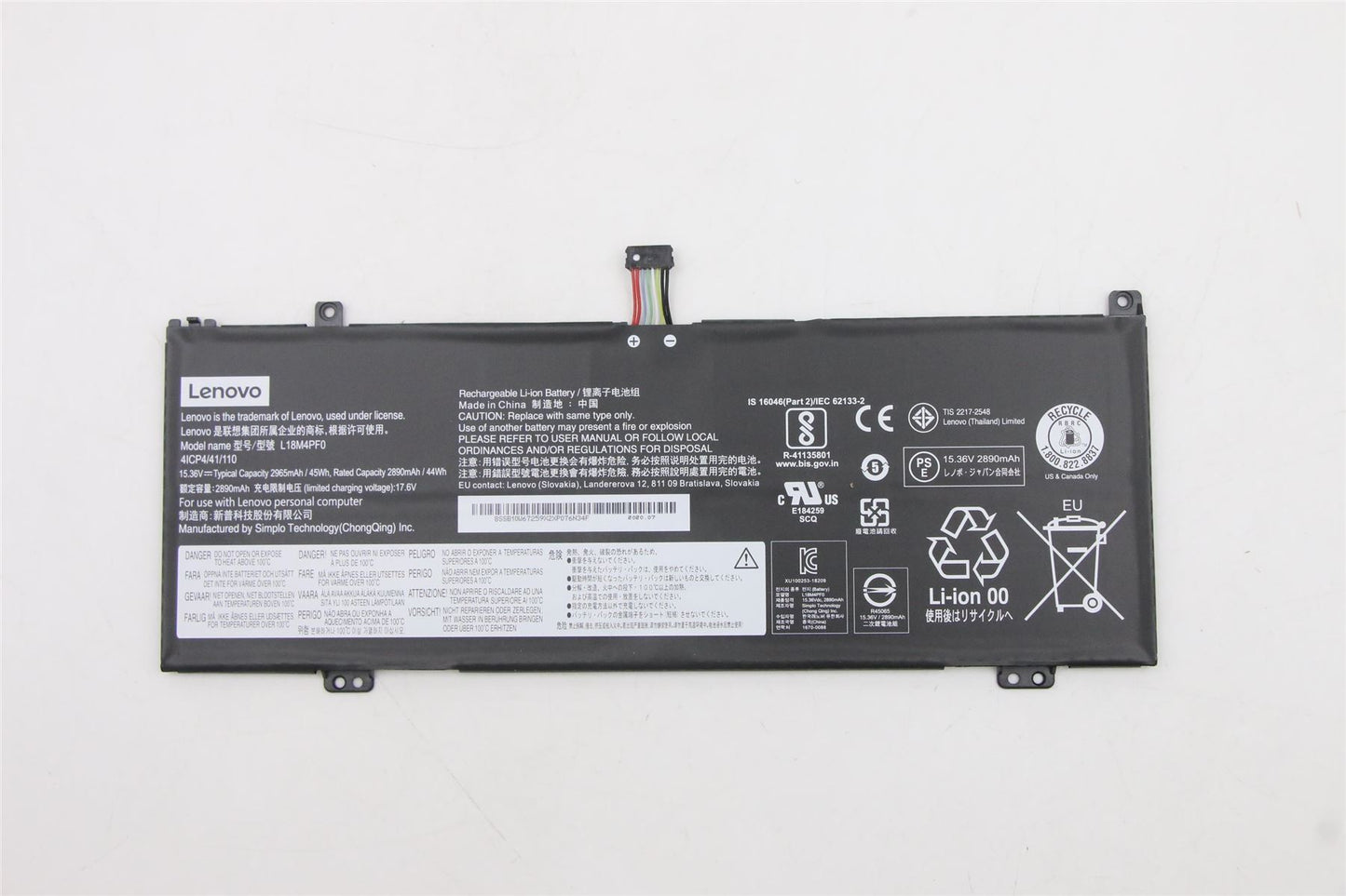 Lenovo SP/B L18M4PF0 15.36V45Wh4cell 5B10W67315