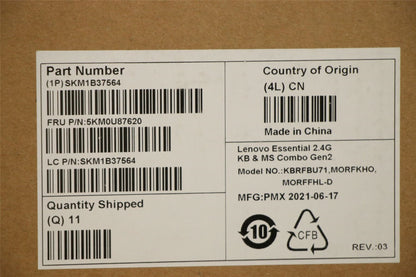 Lenovo IdeaCentre 3-27ITL6 3-24ADA6 3-27ALC6 Wireless Keyboard Mouse 5KM0U87620