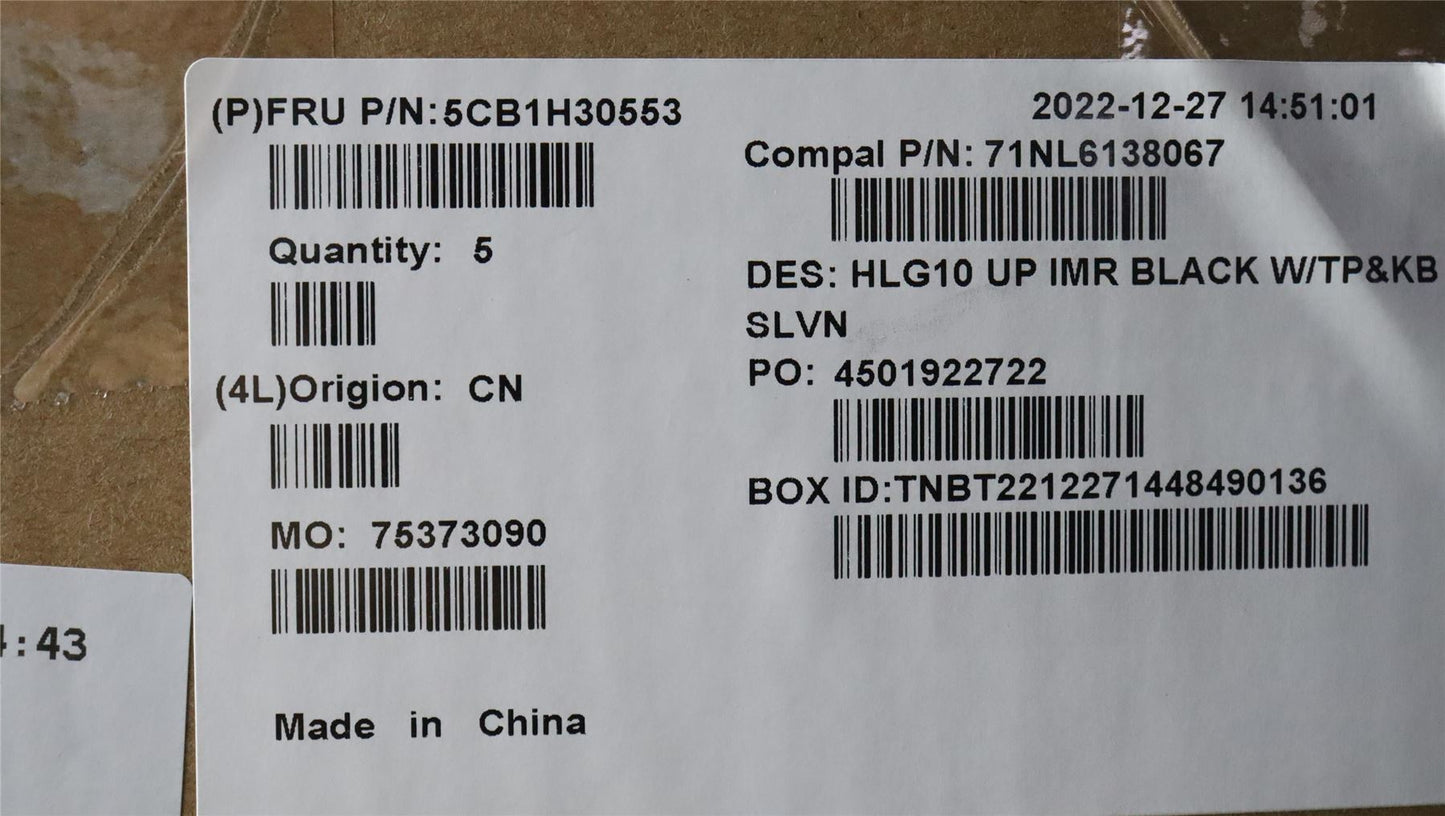 Lenovo IdeaPad 3 15IAH7 Palmrest Cover Touchpad Keyboard Slovenian 5CB1H30553
