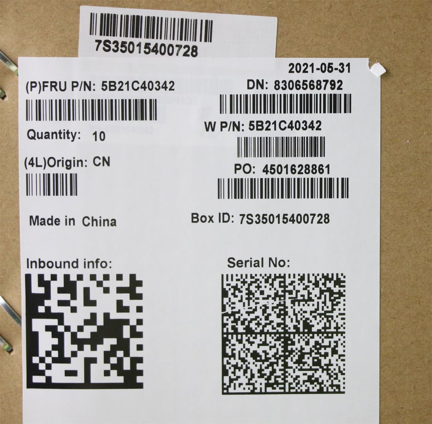 Lenovo 5B21C40342 BDPLANAR i5-10210U8GWL,NOK,NA,YdT,YAB